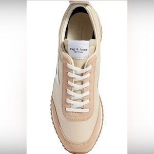 RAG & BONE Women’s Retro Runner Sneakers Tan Oyster Grey Size 37/ 7 US